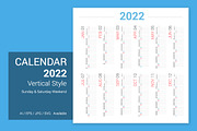 Calendar 2022 Vertical Design, a Stationery Template by WORAKAMON Design Studio (Thumbnail 1 of 3)