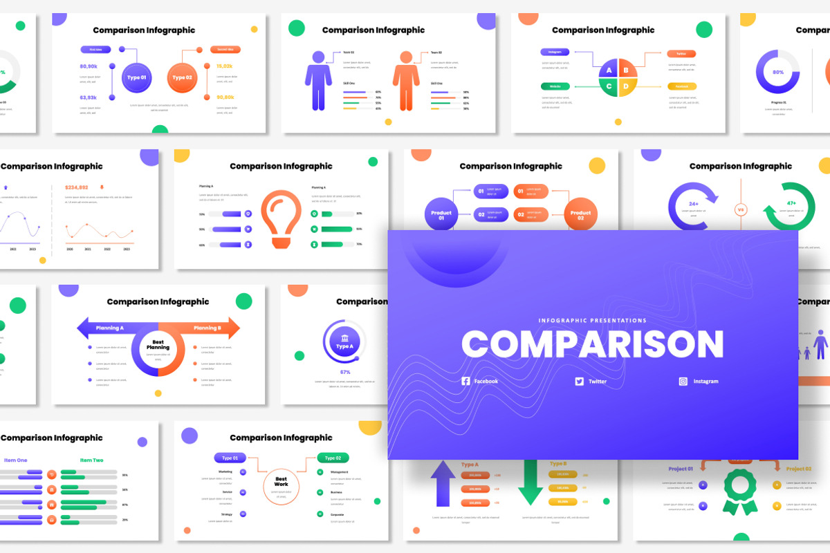 Comparison Infographic Keynote, a Presentation Template by Antstheme