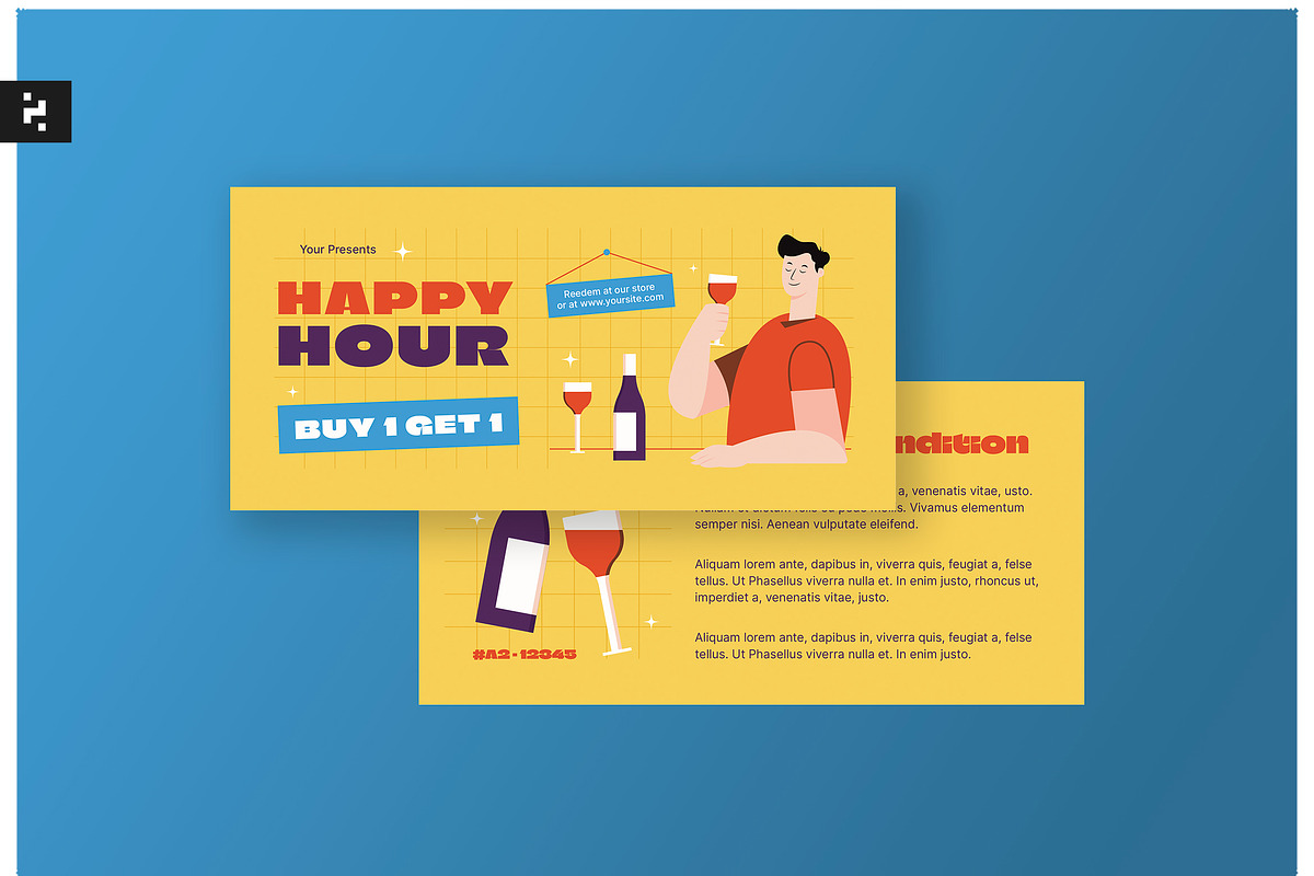 Creative Happy Hour Gift Voucher, a Card Template by Neermana (Photo 1 of 4)