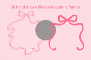 Bows & Frames Hand Drawn Collection, an Object Graphic by Kokoshka (Thumbnail 5 of 13)