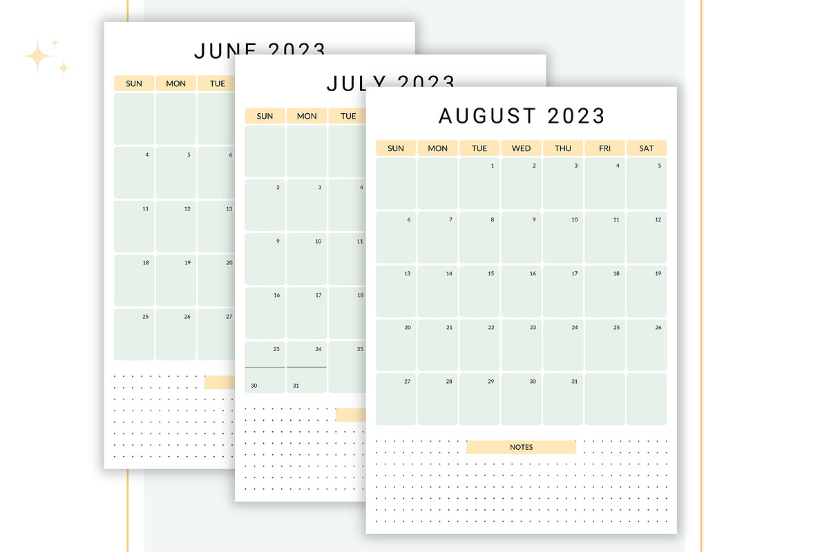 Minimalist Monthly Planner 2023, a Stationery Template by CreativeBundlex (Photo 3 of 4)