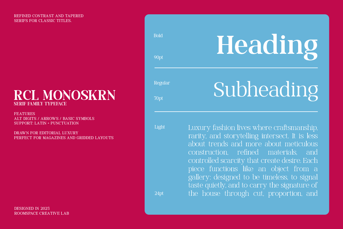 Morland – A Modern Elegant Serif, a Slab Serif Font by roomspace creative lab (Photo 2 of 15)