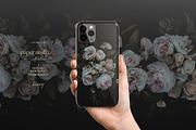 Pastel Dark Roses Wallpaper, a Pattern Graphic by paper aesthetic (Thumbnail 3 of 10)