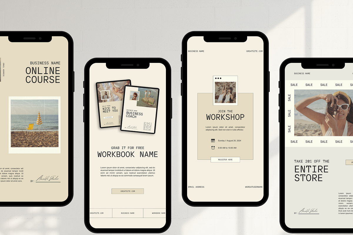 Modern Instagram Stories Posts Canva, a Social Media Template by ...