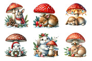 Christmas Bunny Clipart Bundle, an Illustration by SinaCreation (Thumbnail 3 of 7)