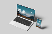 laptop and Phone Mockup, a Wearable Device Mockup by graphictime (Thumbnail 5 of 10)