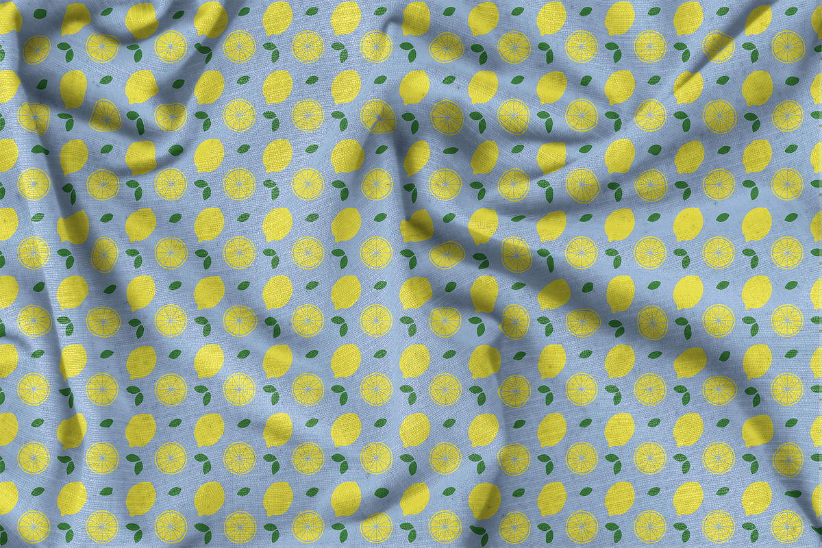 Digital Paper Pack Fresh Lemons, a Pattern Graphic by Akwadesign (Photo 6 of 7)