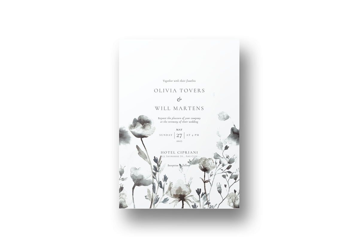 Rustic Wildflower Wedding Invitation, an Invitation Template by ForeverPrint (Photo 7 of 7)