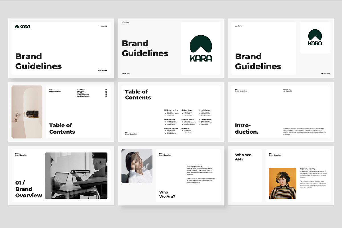 KARA Brand Guidelines Google Slides, a Presentation Template by Gaize (Photo 5 of 10)