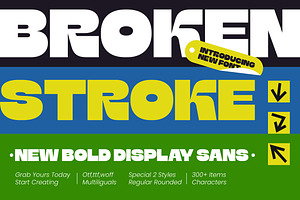 Broken Stroke New Bold Display Sans, a Sans Serif Font by timelesstype.co
