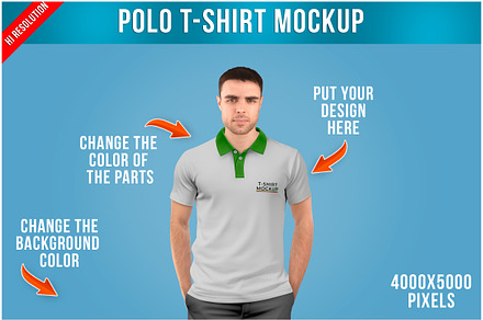 Polo T-Shirt Mockup PSD, a Shirt Mockup by Bruno's Shop Creative