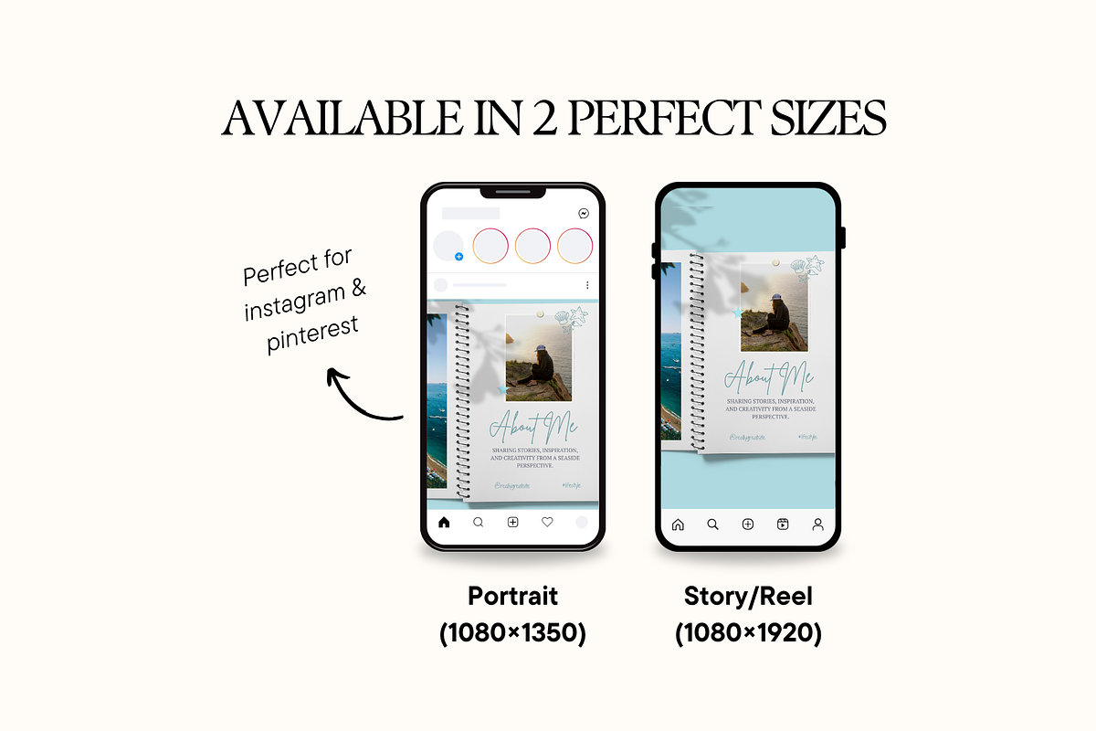 Coastal Scrapbook Instagram, a Social Media Template by Anna Design Studio (Photo 4 of 11)