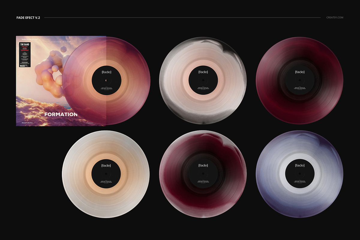 Vinyl Record & Cover Mockup Set, a Merchandise Mockup by creatsy5 (Photo 5 of 54)