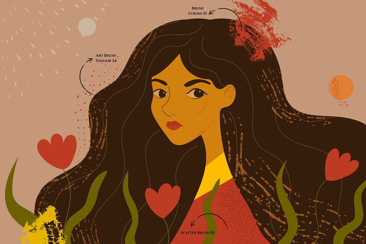 35 Illustrator Texture Toolkit, a Brush Add-On by Jenteva Art (Photo 10 of 14)