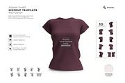 Woman Shirt Mockup Template Set, a Shirt Mockup by DesignRushMarket (Thumbnail 1 of 11)