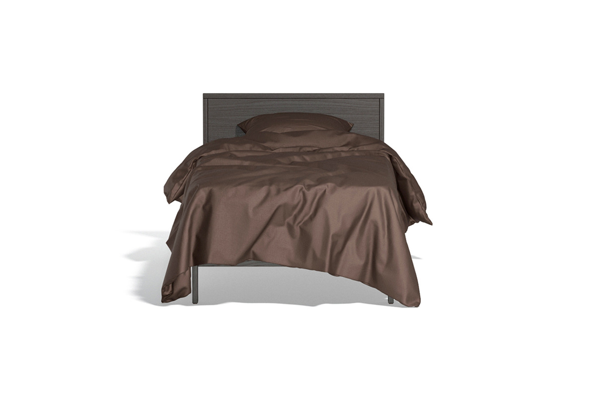 Brown Wooden Single Bed 3D Model, an Object 3D Model by rebrandy (Photo 3 of 10)