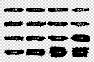 16 Grunge Photoshop Brushes & PNG