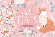 Cute foxes patterns and clipart, a Pattern Graphic by Inna Moreva (Thumbnail 1 of 7)