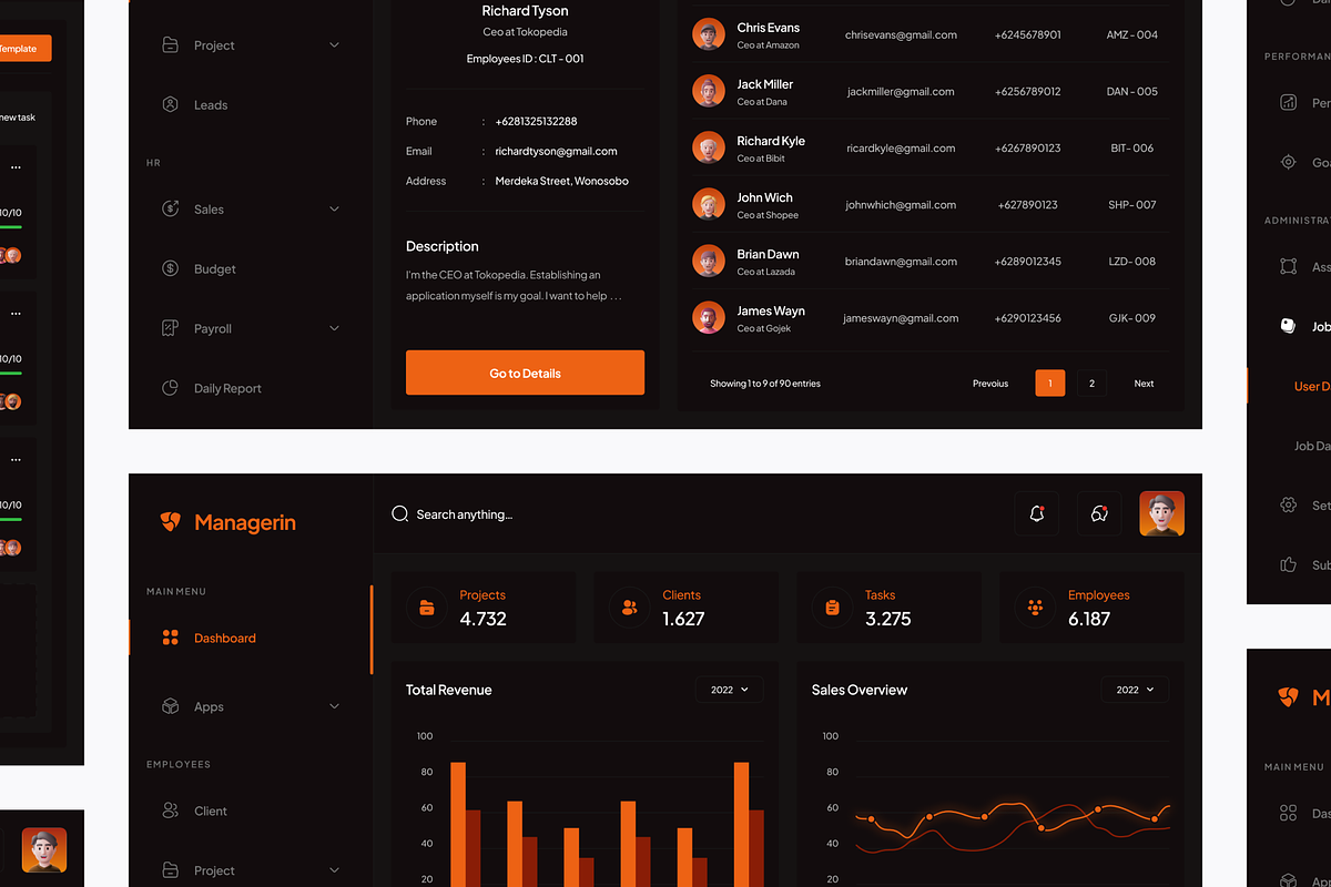Managerin - Business Management Dashboard UI Kit