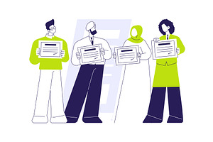 Employee scolarship abstract concept, a Finance Illustration by Visual Generation
