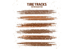 Grunge tire tracks with mud, a Transportation Illustration by 32pixels