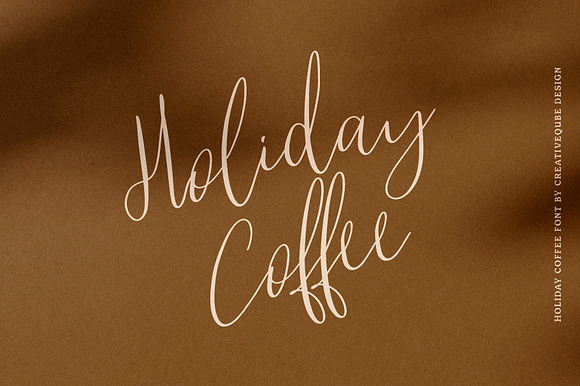 Holiday Coffee Script Font preview 7
