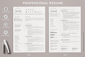 1, 2 And 3 Page Resume CV Design