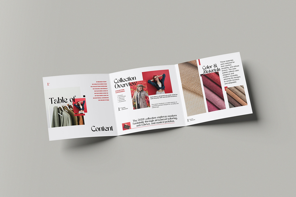 Square Trifold Brochure Mockup, a Books & Magazine Mockup by hokagata (Photo 2 of 5)