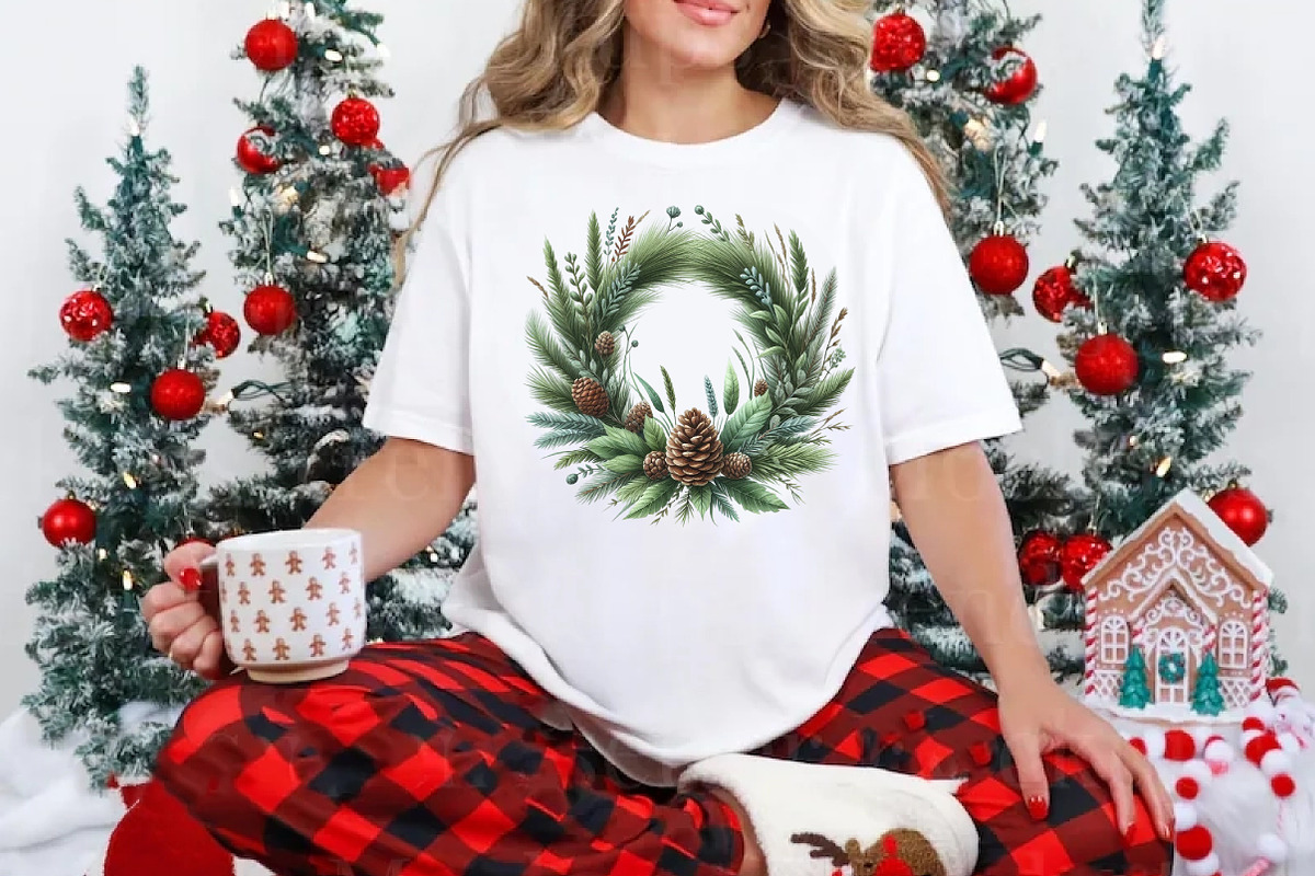 Grass Wreath Christmas Sublimation, an Illustration by CreationArt (Photo 5 of 6)