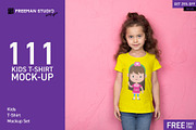 111 Kids T-Shirt Mock-Up Set, a Shirt Mockup by Freeman Studio (Thumbnail 1 of 24)