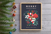 Christmas and Happy New Year cards, a Background Graphic by Creative Graphics (Thumbnail 4 of 8)