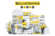 Business Outline Illustrations, a Templates & Theme by alexdndz (Thumbnail 52 of 52)