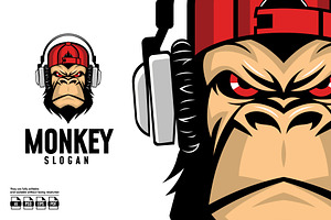 Monkey Mascot Logo