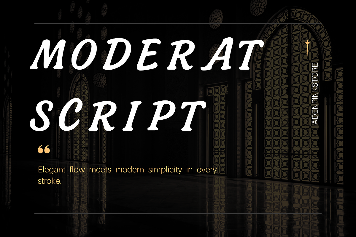Moderat Script Elegant Natural Flow, a Script Font by adenpinkstore (Photo 5 of 7)