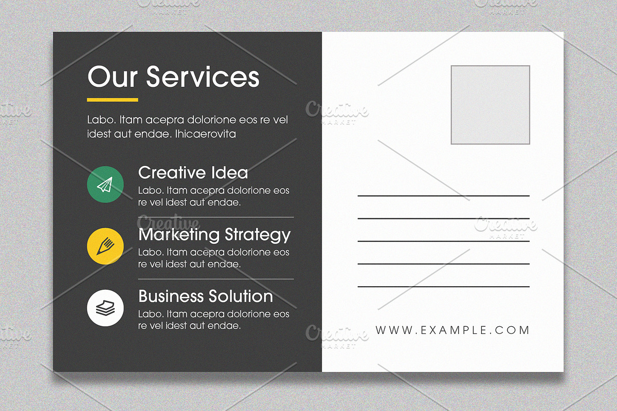 Creative Postcard Design Template, a Card Template by ClickPaint_Studio (Photo 3 of 4)