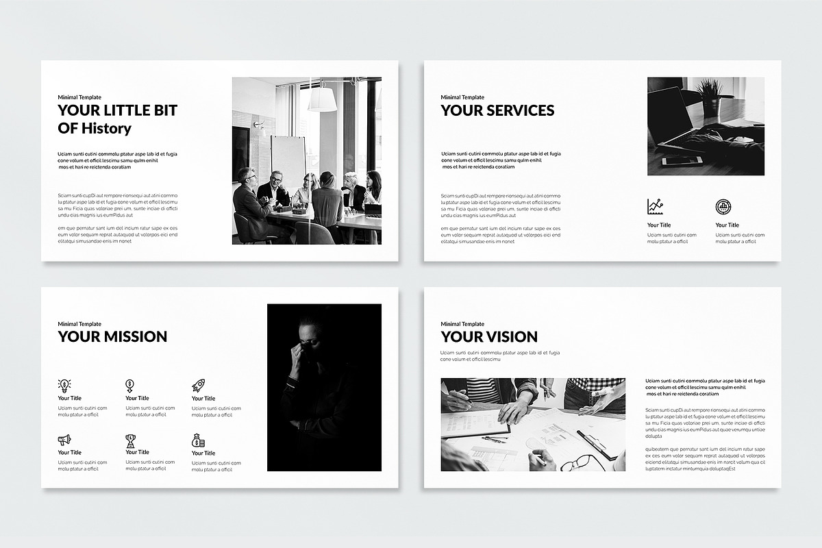 Minimal PowerPoint Template, a Presentation Template by Blackcloud_Creations (Photo 4 of 6)