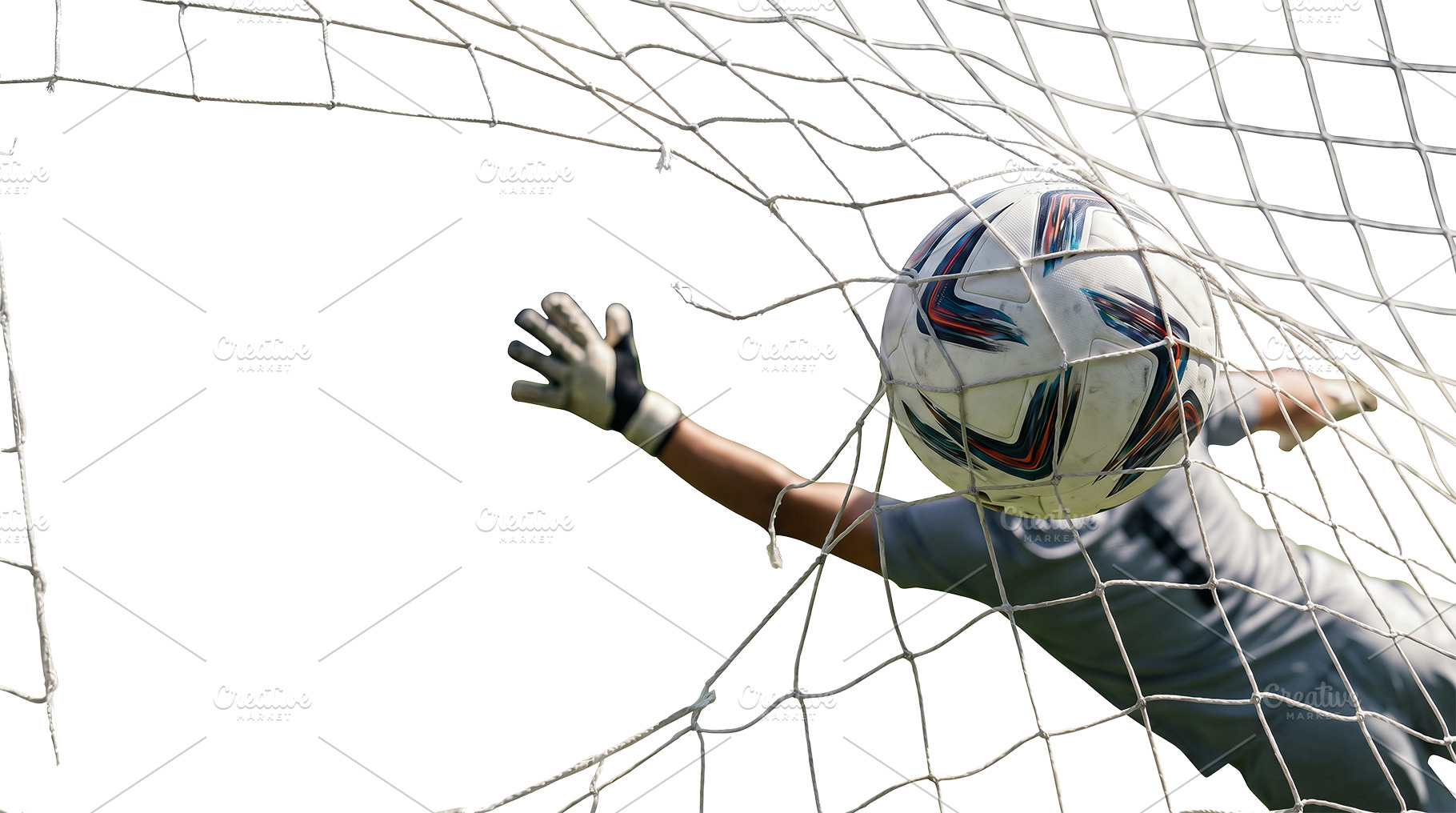 the goalkeeper jumps for the ball, a Sports & Recreation Photo by itakdalee