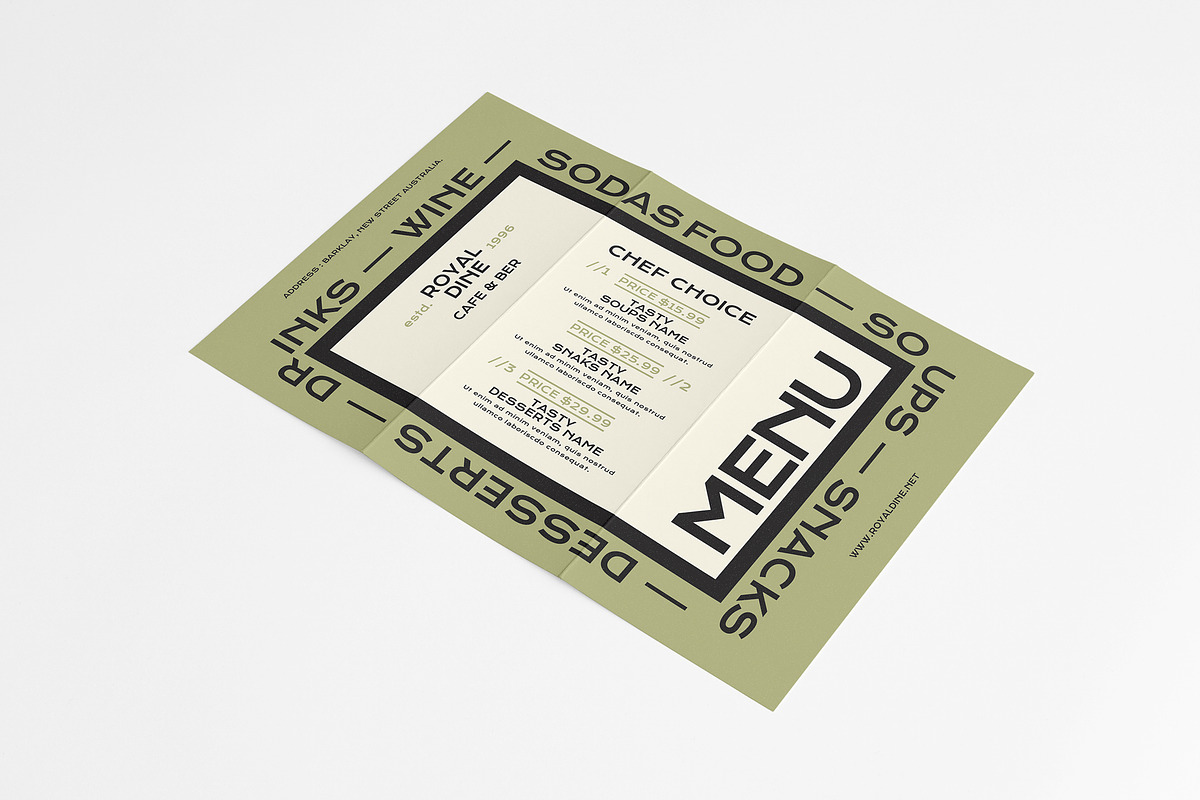 Trifold Menu Template, a Brochure Template by Designsoul14 (Photo 2 of 6)