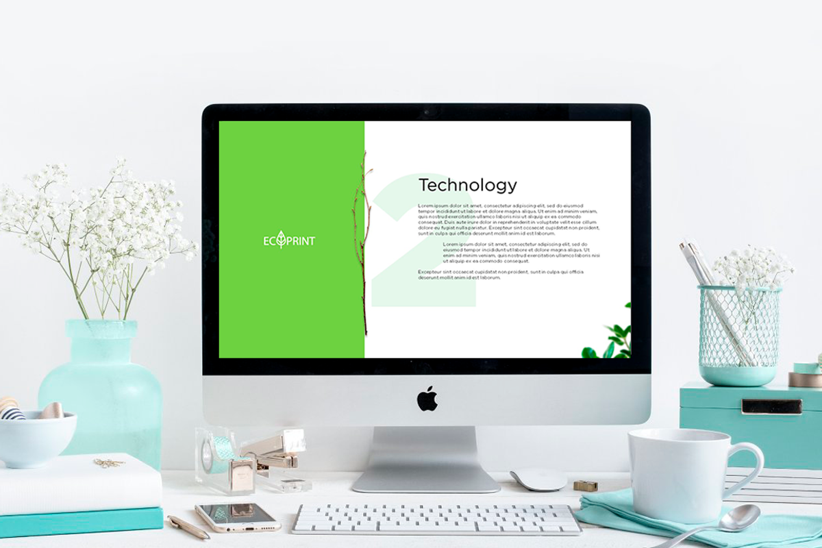 Presentation in ECO style + Logo, a Presentation Template by Kseniia (Photo 3 of 8)