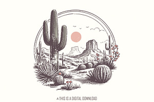 Serene Desert Landscape, an Illustration by SharpMarketplace