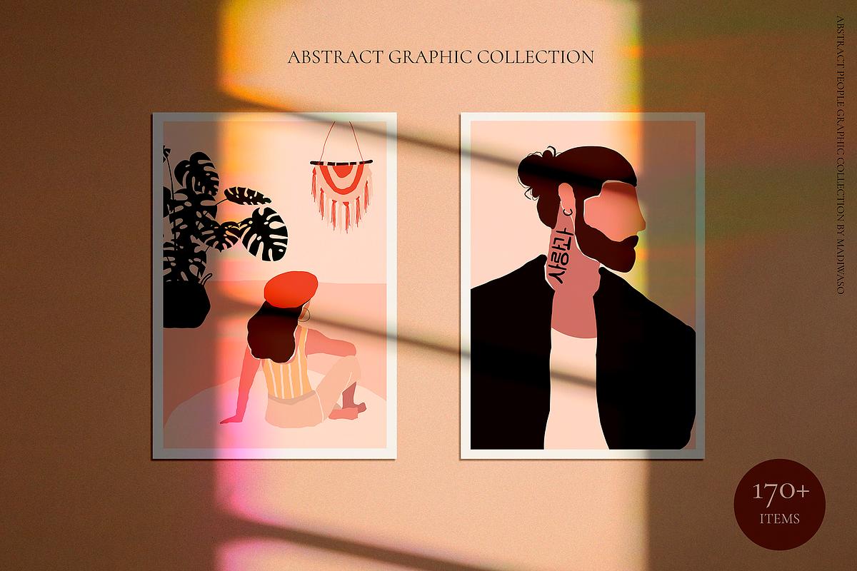 Abstract People prints modern art, a Person Illustration by Madiwaso (Photo 7 of 12)