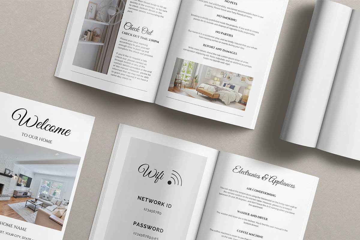 Airbnb Welcome Book Template, a Design Template by LWPRESETS (Photo 8 of 9)