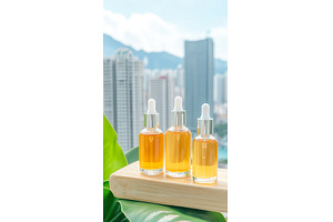 Three Dropper Bottles with Serum, a Beauty & Fashion Photo by Lermont51