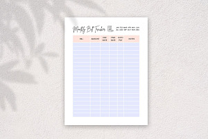 Monthly Bill Tracker