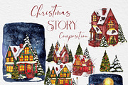 Christmas Story. Watercolor graphic, an Object Graphic by ma_i_vi (Thumbnail 4 of 12)