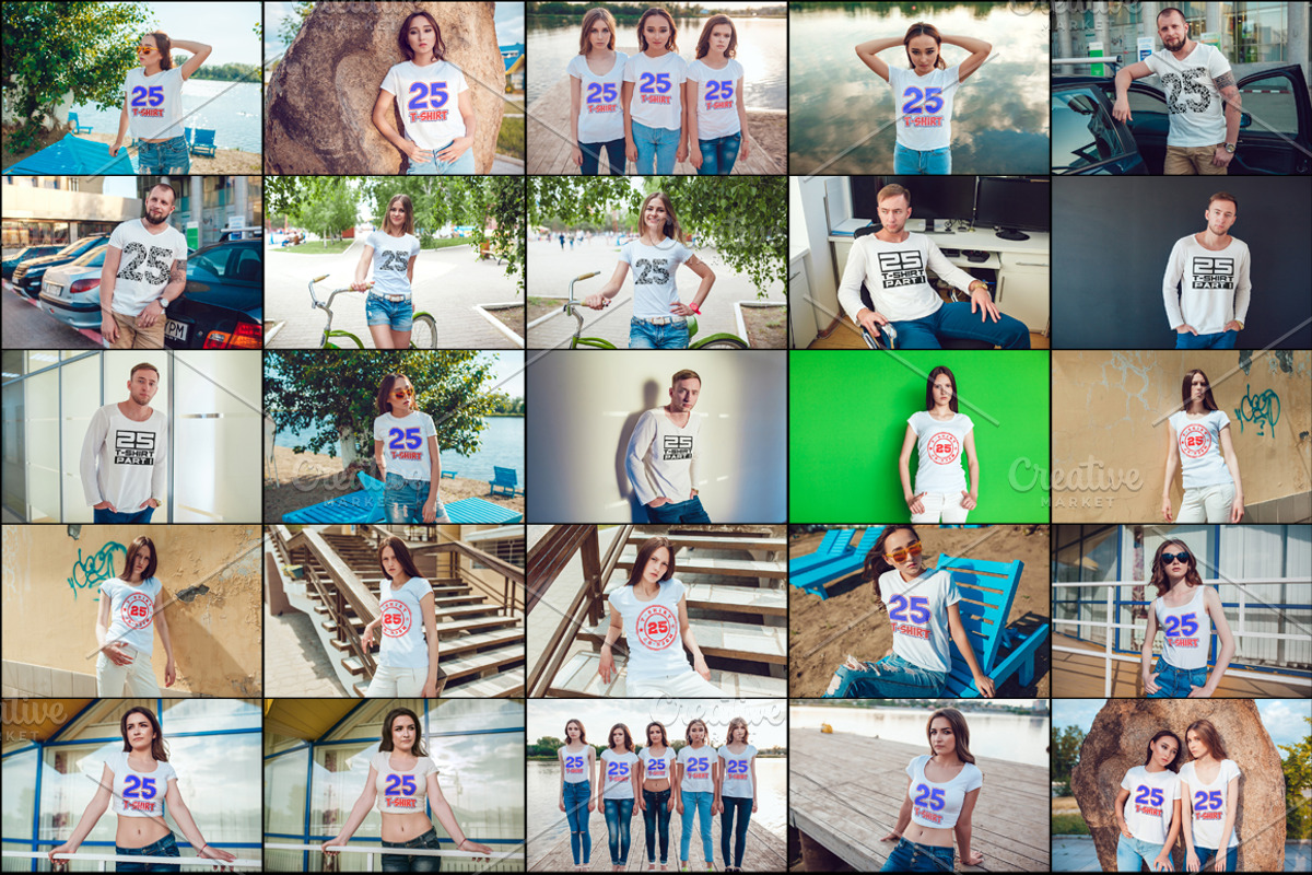 25 T-Shirts Mock-Up (Part 1), a Shirt Mockup by Freeman Studio (Photo 3 of 30)