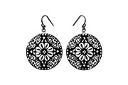 Round Filigree Earrings SVG Set, an Object Graphic by Creativeshirt (Thumbnail 11 of 13)