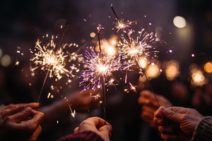 SparklingCelebrationFriendsNightNewY, a Photo by Pixeness Studio