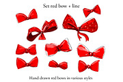 Set Red Bow, a Decorative Illustration by Sweet_print (Thumbnail 1 of 5)