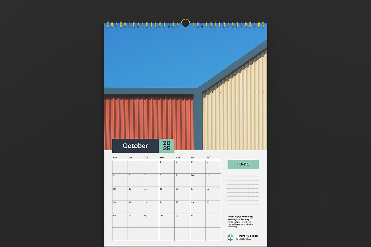 A3 Real Estate Calendar Template, a Stationery Template by DesignCrest (Photo 11 of 14)